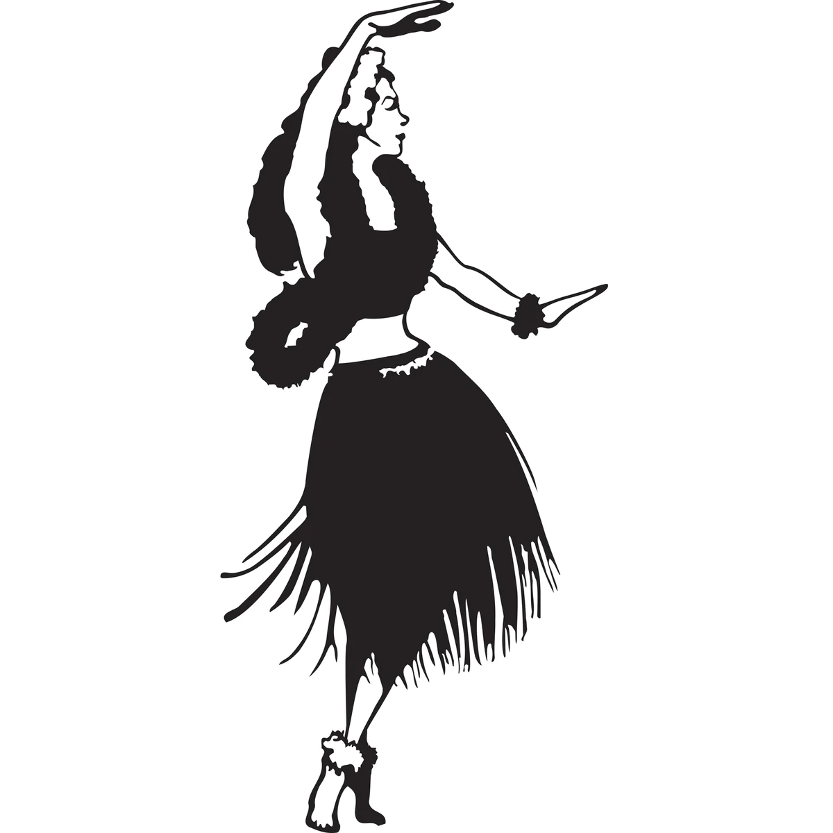 Hula dancer performing with traditional attire, promoting the Hula Dancing event at Gulf Waters Beach Front RV Resort on March 9, 2024.